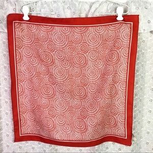 Vintage Retro Orange & White Square Scarf